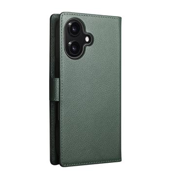 iPhone 17 Qialino 2-i-1 aftagelig pung læderetui - MagSafe-kompatibel - Grøn
