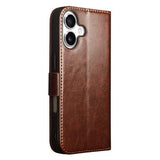 iPhone 17 Qialino Classic Læderpung - Mørkebrun