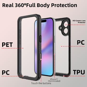 iPhone 17 Redpepper FS IP68 Vandtæt Cover - Sort