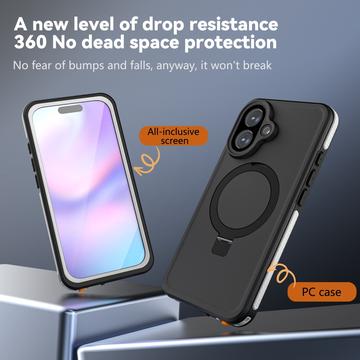 iPhone 17 Redpepper IP68 MagSafe vandtæt cover med Kickstand - Sort