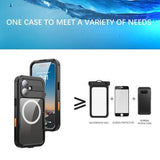iPhone 17 Redpepper IP68 Magnetisk Vandtæt Cover - Sort