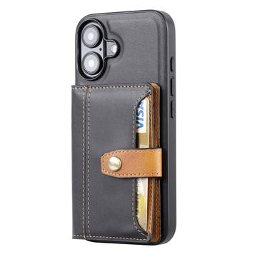iPhone 17 Retro Style Cover med Pung - Sort