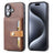 iPhone 17 Retro Style Cover med Pung - Brun