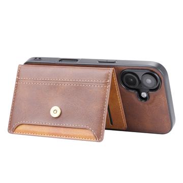 iPhone 17 Retro Style Cover med Pung - Brun