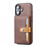 iPhone 17 Retro Style Cover med Pung - Brun
