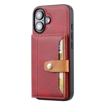 iPhone 17 Retro Style Cover med Pung - Rød