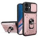 iPhone 17 Roterende Ring Hybrid Cover med Kameraskjold - Rødguld