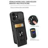 iPhone 17 Roterende Ring Hybrid Cover med Kameraskjold - Rødguld