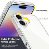 iPhone 17 Ridsefast Hybrid Cover - Gennemsigtig
