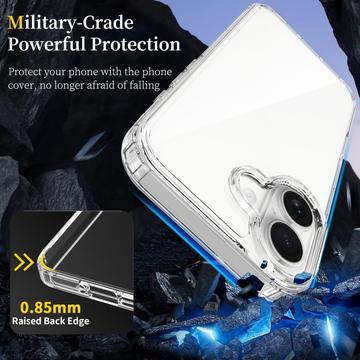 iPhone 17 Ridsefast Hybrid Cover - Gennemsigtig