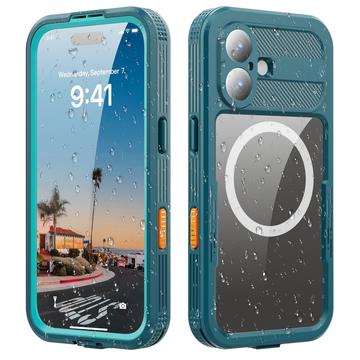 iPhone 17 Shellbox M Series IP68 vandtæt cover - dykkercover med MagSafe-kompatibilitet - Blå
