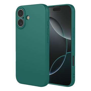 iPhone 17 Stødsikkert Silikone Cover - sortgrøn