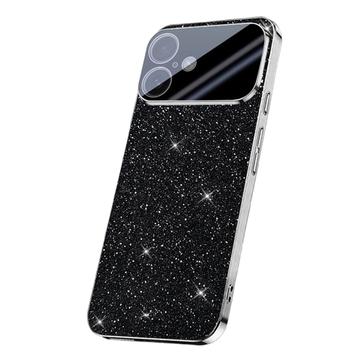 iPhone 17 Mousserende Glitter Hybrid Cover - Sort