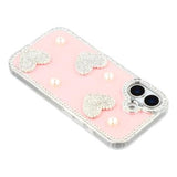 iPhone 17 Funklende Kærlighed og Perle Hybrid Cover - Pink