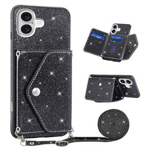 iPhone 17 Stardust Cover med Kortholder - Sort