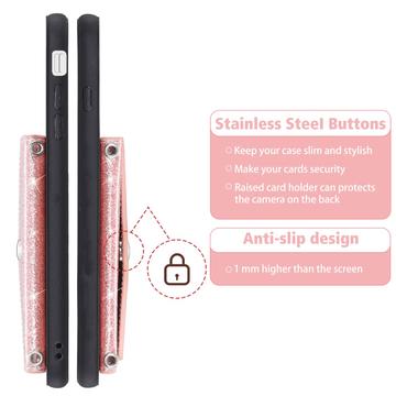 iPhone 17 Stardust Cover med Kortholder - Pink