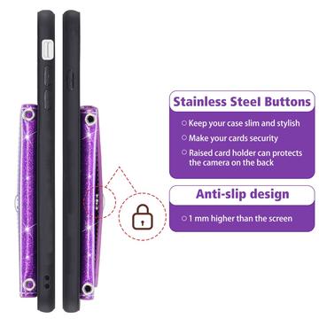 iPhone 17 Stardust Cover med Kortholder - Lilla
