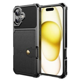iPhone 17 TPU Cover med Kortholder - Sort