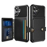 iPhone 17 TPU Cover med Kortholder - Sort