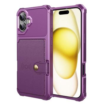 iPhone 17 TPU Cover med Kortholder - Lilla