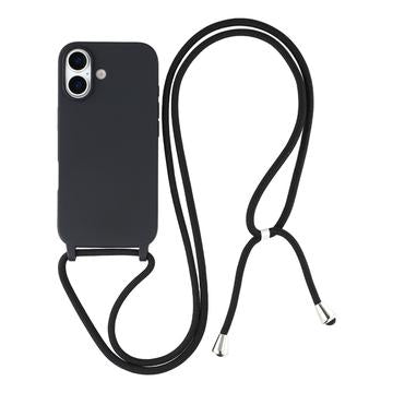iPhone 17 TPU Cover med Nøglesnor - Sort