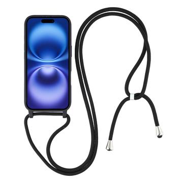 iPhone 17 TPU Cover med Nøglesnor - Sort