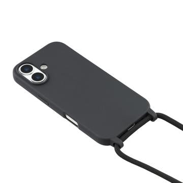 iPhone 17 TPU Cover med Nøglesnor - Sort