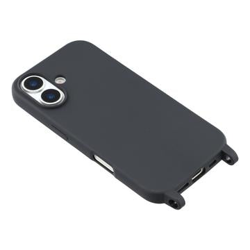 iPhone 17 TPU Cover med Nøglesnor - Sort