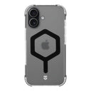 iPhone 17 Tactical MagForce Hexagon Cover - MagSafe-kompatibel - sort / gennemsigtig
