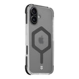 iPhone 17 Tactical MagForce Hexagon Cover - MagSafe-kompatibel - sort / gennemsigtig