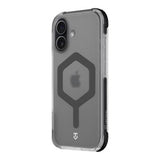 iPhone 17 Tactical MagForce Hexagon Cover - MagSafe-kompatibel - sort / gennemsigtig