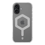 iPhone 17 Tactical MagForce Hexagon Cover - MagSafe-kompatibel - hvid / gennemsigtig