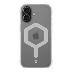 iPhone 17 Tactical MagForce Hexagon Cover - MagSafe-kompatibel - hvid / gennemsigtig