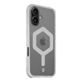 iPhone 17 Tactical MagForce Hexagon Cover - MagSafe-kompatibel - hvid / gennemsigtig