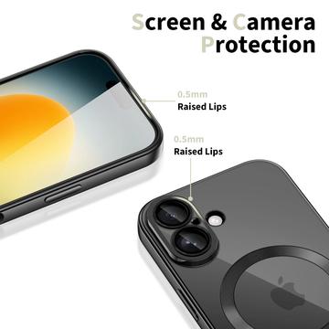 iPhone 17 Tech-Protect MagFlex Cover - MagSafe-kompatibelt - klar / sort