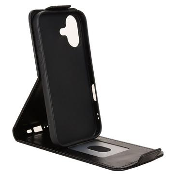 iPhone 17 lodret flip-etui med stativ - sort