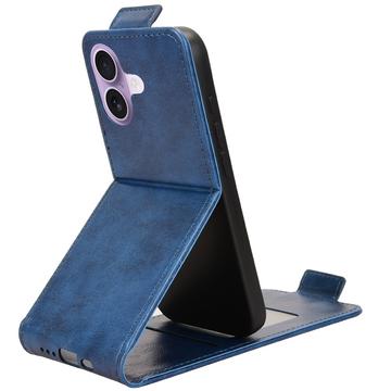 iPhone 17 lodret flip-etui med stativ - mørkeblå