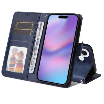 iPhone 17 Pung Etui med Stativ - blå