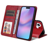 iPhone 17 Pung Etui med Stativ - rød