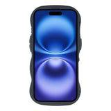 iPhone 17 Bølgekant magnetisk hybrid cover - sort