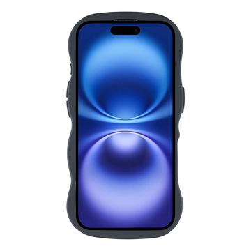 iPhone 17 Bølgekant magnetisk hybrid cover - sort