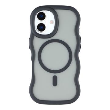 iPhone 17 Bølgekant magnetisk hybrid cover - sort