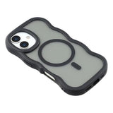 iPhone 17 Bølgekant magnetisk hybrid cover - sort