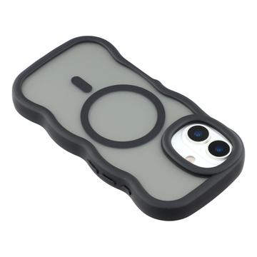 iPhone 17 Bølgekant magnetisk hybrid cover - sort