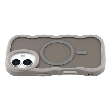 iPhone 17 Bølgekant magnetisk hybrid cover - grå