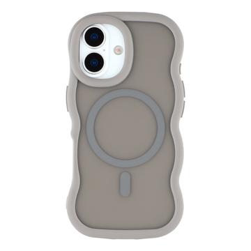 iPhone 17 Bølgekant magnetisk hybrid cover - grå
