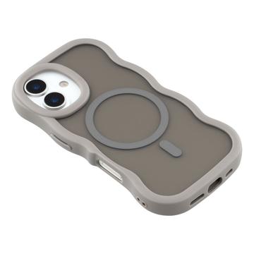 iPhone 17 Bølgekant magnetisk hybrid cover - grå