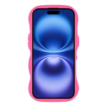 iPhone 17 Bølgekant magnetisk hybrid cover - hot pink