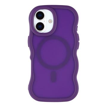 iPhone 17 Bølgekant magnetisk hybrid cover - lilla