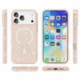 iPhone 18 Pro Max Stylish Glitter Series Hybrid Cover - MagSafe kompatibel - Guld